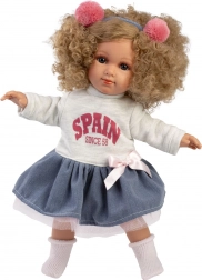 Realistična punčka Llorens Elena z mehkim tekstilnim telesom - 35 cm