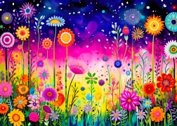 Uživajte v sestavljanki Serenada cvetnih listov 1000 koščkov