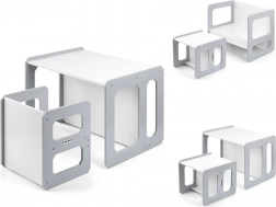 Komplet otroškega pohištva Milly Mally Stella 3v1 miza in stol, siva