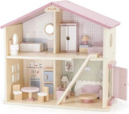 Viga PolarB velik leseni hišica za punčke, 17 delov