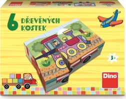 Dino picture blocks Transport vehicles, 6 blocks