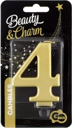 Zlata tortna svečka številka 4