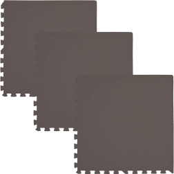 Pena podloga HUMBI 180 × 60, velike vodoodporne puzzle, varna, 3 kosi, rjava