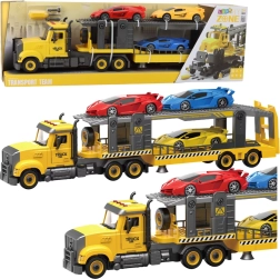 Zložljiv vlečni tovornjak z lučmi, zvoki in športnimi avtomobili