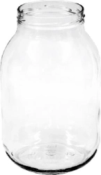 Glass Canning Jar 3000 ml with Wide 100 mm Mouth