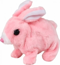 Interaktivni hojajoči zajček s kratko dlako – roza