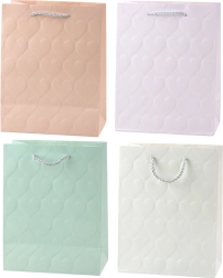 Elegantna darilna vrečka z reliefnimi srci 23 x 18 x 10,5 cm