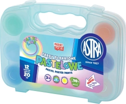 Tempera barve ASTRA pastelne 12×20 ml v plastičnem kovčku (moder)