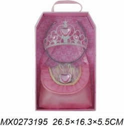 Modni komplet za malo princesko – krona in torbica