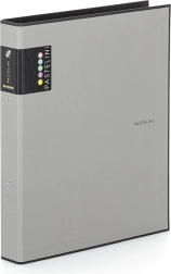 Mapa A4 PASTELINI, siva, 2-obročna, laminirana