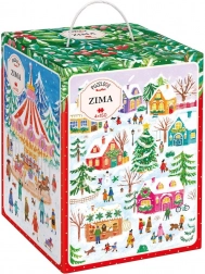 Puzzlove CzuCzu – zimski puzzle komplet 4×150 koščkov
