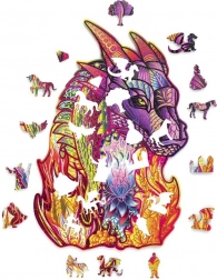 lesena sestavljanka zmaj