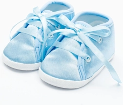 Satenasti copatki New Baby modri