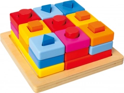 Bino vstavljivi liki na plošči barvni