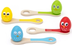 Lesena igra jajca na žlicah Viga Toys