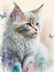 Diamond Mosaic – White Cat