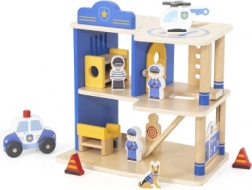 VIGA lesena policijska postaja s 3 nadstropji in dodatki