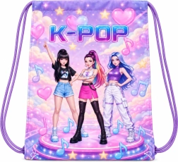 Otroška vreča za na hrbet K-Pop Demon Hunters vijolična 40 × 35 cm