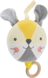 Melodična žogica zajček PETIT COLLAGE iz organskega bombaža