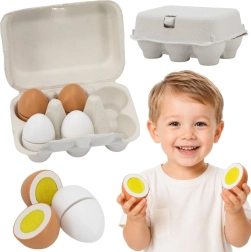 Viga wooden set of 6 eggs in a tray