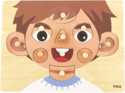 Lesena vstavljanka obraz za otroke VIGA