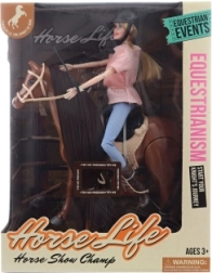 Walking horse with doll (battery-powered)