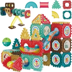 Magnetne sestavljanke 3D – kroglična proga 68 kosov WOOPIE