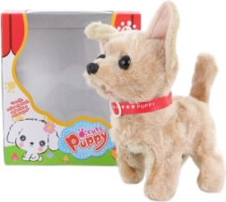 Hodeči rjavi kužek na baterije