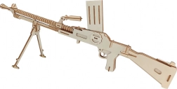 Woodcraft lesene 3D sestavljanke - lahki mitraljez