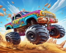 Diamantno slikanje monster truck 30 × 40 cm
