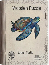 Lesene sestavljanke Green Turtle A4