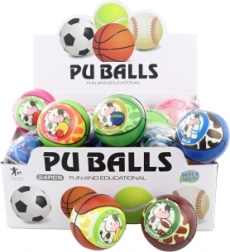 Pena žogica s motivom kravice 7 cm