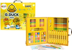 Likovna set v kovčku rumena raca, 84 delov