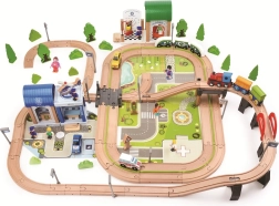 2Kids Toys lesena železniška proga mesto in vas 200 delov