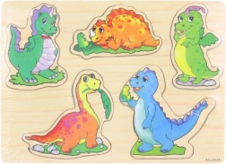 Lesena vstavljanka dinozavri