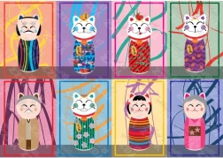 Sestavljanka maneki kokeshi 1000 koščkov