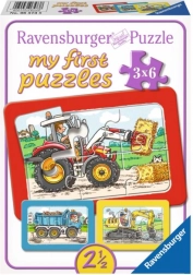 Moje prve sestavljanke Gradbeni stroji 3×6 koščkov RAVENSBURGER