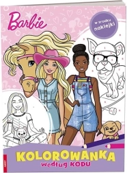 Barbie pobarvanka po kodi s samolepkami