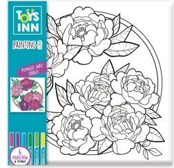 Slika za barvanje s flomastri rože