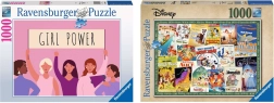 Ravensburger komplet 2× sestavljank po 1000 koščkov – Disney Vintage Movie Posters in Girl Power