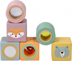 Senzorične lesene kocke za male raziskovalce