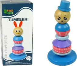 Lesena izobraževalna piramida Panda – uravnotežujoči stolp