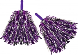 Pom-pom vijolično-srebrna