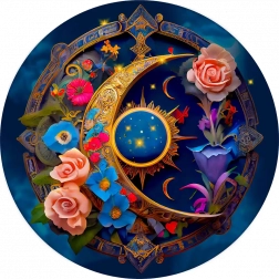 Lesene puzzle Cvetlična Luna 505 koščkov