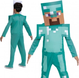 otroški kostum Steve v diamantnem oklepu Minecraft 127–136 cm (7–8 let)