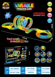 Dirkalna svetleča avtomobilska steza VARIABLE, 162 kosov