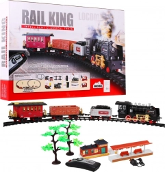 Otroški vlak na daljinsko upravljanje s svetlobnimi učinki in dimom 3+