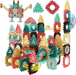 Magnetne sestavljanke 3D WOOPIE – kroglični tobogan 128 delov