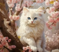 Diamond Mosaic – Cat in Flowers