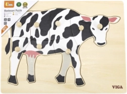 Lesena Montessori vstavljanka – krava VIGA